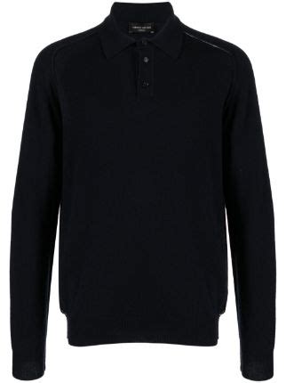 Roberto Collina Fine Knit Wool Blend Polo Shirt Farfetch