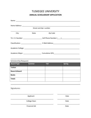 Tuskegee University Application Fill Online Printable Fillable