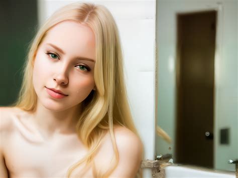 Скачать обои eyes women face blonde digital art bathroom mirror mouth раздел девушки в