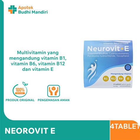 Jual Neurovit E 1 Strip Multivitamin Vitamin B1 B6 B12 Dan E