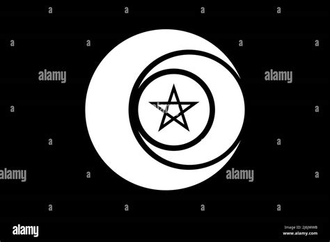 Symbole de la Triple Déesse Wiccan et cercle de Pentacle Triple Lune