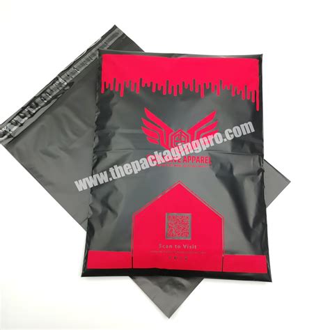 ECO matte black with custom logo packing mailer bag with logo shipping