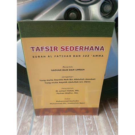 Jual Buku Original Tafsir Sederhana Surah Al Fatihah Dan Juzamma