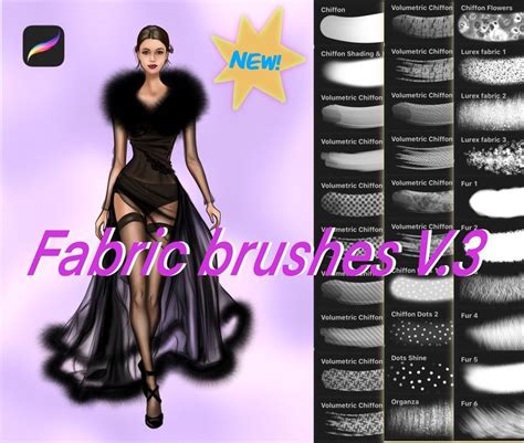 Procreate Clothes Fabric Brushes Clothing Design Brushes For