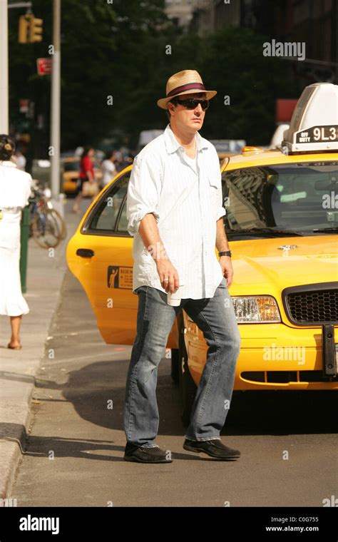 Sex And The City Star Chris Noth Out And About Wearing Sunglasses And A Straw Hat New York City
