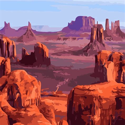 Monument Valley at the Arizona-Utah Border Oil Painting App, Oil ...