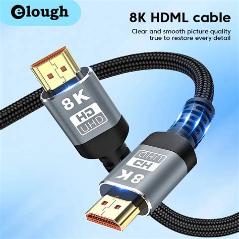 Elough Cabo Hdmi Para Laptops Grandes Projetores De Tv De Alta