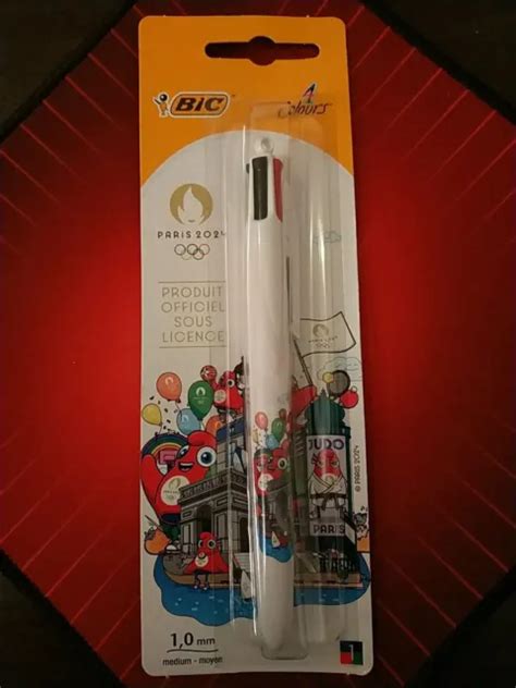 BIC 4 COULEURS Rechargeable Jeux Olympiques 2024 France Judo EUR 12 00