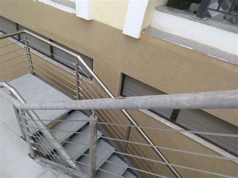 Silver Bar Ss Wire Rope Railing Mounting Type Stairs And Balcony At