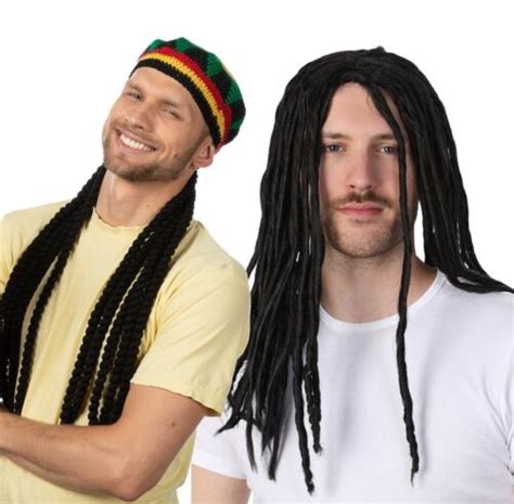 Rasta Wig Jamaican Fancy Dress Stag Party Dreadlocks Wig Summer Bbq