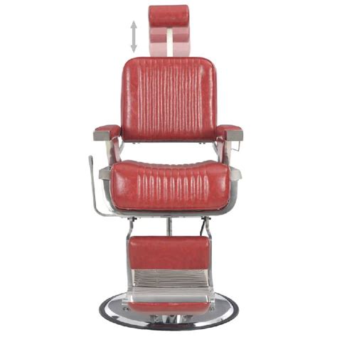 Vidaxl Chaise De Barbier Rouge 68x69x116 Cm Similicuir