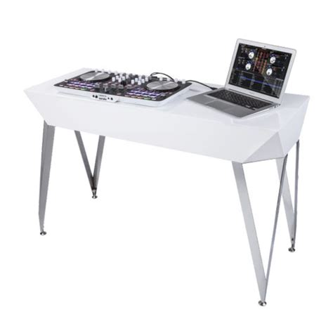 Glorious Diamond DJ Table, White at Gear4music