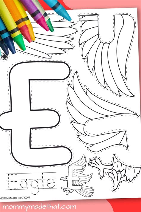 E Is For Eagle Craft A Printable Letter E Craft