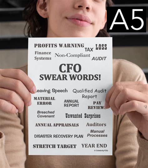 Cfo Swear Words Print Cfo Office Decor Funny Birthday Leaving T