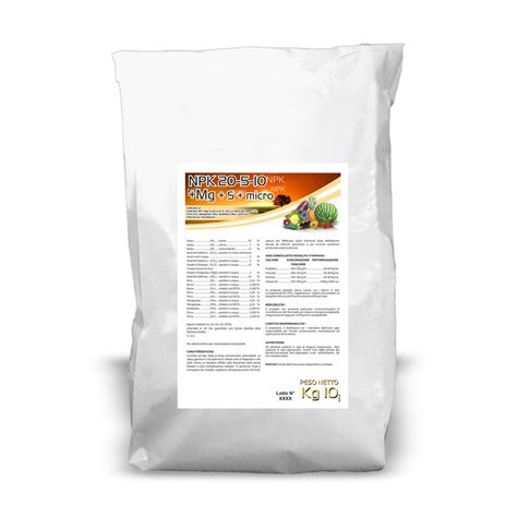 NPK in powder form: NPK 20-5-10 +Mg +S +Micro