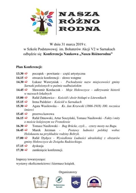 Zaproszenie na konferencję Nasza Różnorodna Biblioteka w Sarnakach