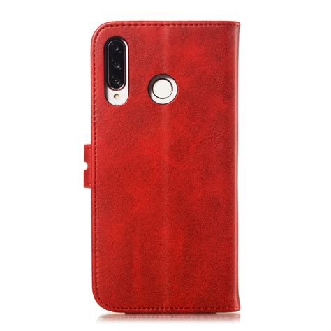 Leather Protective Case For Huawei P30 Lite Red