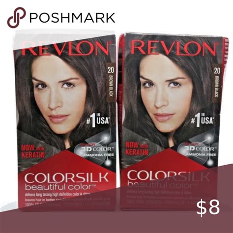 2x Revlon Colorsilk Beautiful Color Permanent Hair Dye W Keratin 20 Brown Black Permanent