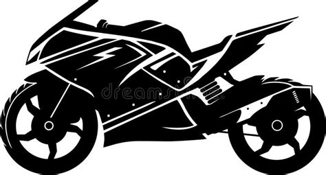 Black and White Motorcycle Silhouette Stock Vector - Illustration of ...