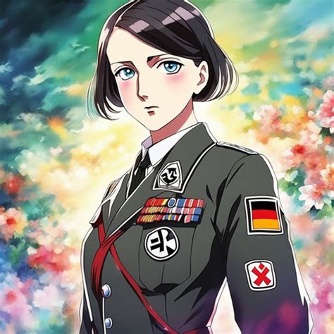 Adolf Hitler An Anime Girl Anime Beautiful Colourful Mas By Toru