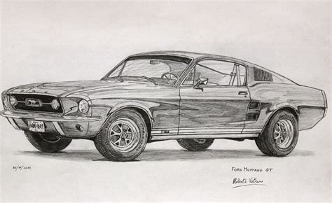 Mustang Drawings In Pencil