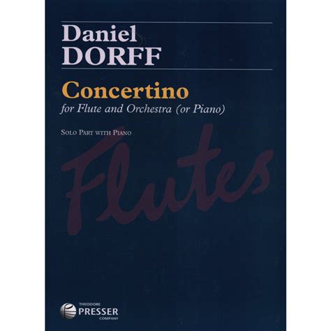 Concertino For Flute And Piano D Dorff Just Flutes