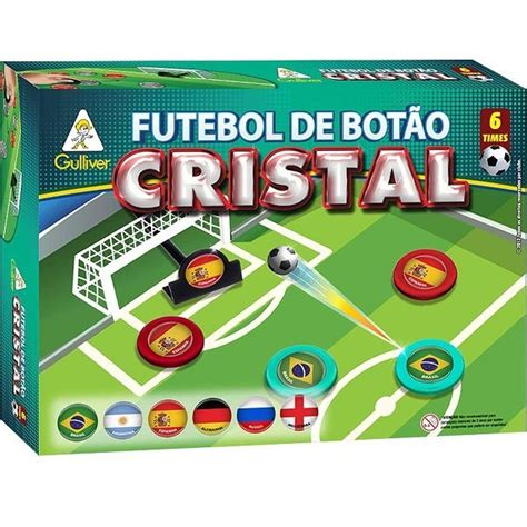 Futebol de Botao Cristal 6 Seleçoes Copa Gulliver 0350 MadeiraMadeira