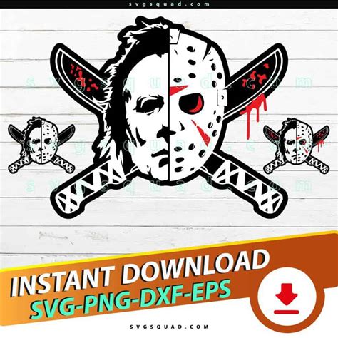 Jason Voorhees 3 Svg Bundle Friday 13th Jasons Silhouette Cut Files