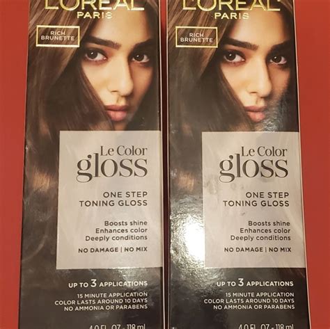 L Oreal Hair Loreal Le Color Gloss One Step Hair Toning Rich Brunette Boosts Shine Oz