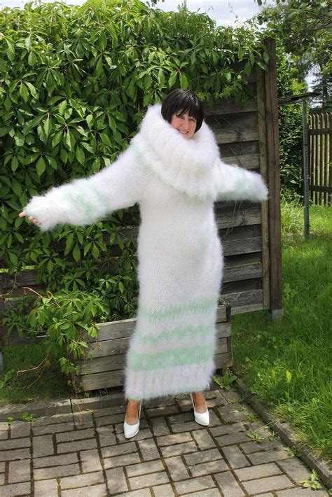 Mohair Heaven Angora Gros Pull Mohair Maxi Robes Gorgeous Men First