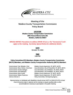 Fillable Online Madera County Transportation Commission Home Page Fax