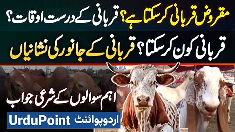 Kiya Maqrooz Qurbani Kar Sakta Hai Qurbani Ke Janwar Ki Nishaniyan