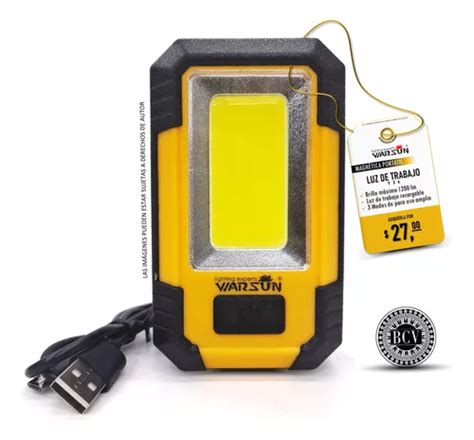 Luz De Trabajo W Warsun Y Modos Recargable Lm Mercadolibre