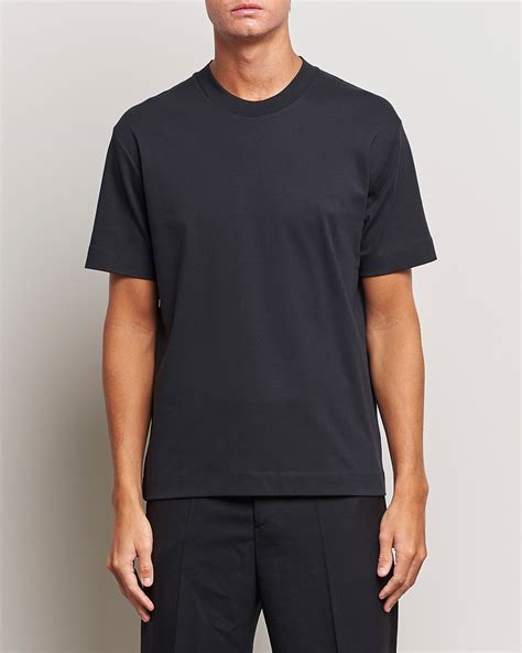 Sunspel Heavyweight Mock Neck T Shirt Black Hos Careofcarlno