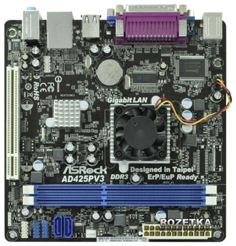 Материнская плата ASRock AD425PV3 (Intel Atom D425, Intel NM10 Express ...