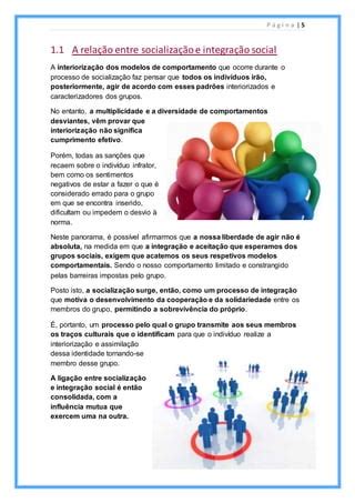 Explique Como A Socialização Influencia O Comportamento Individual - A socialização e os seus agentes e mecanismos | DOCX