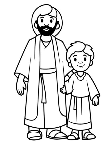 Kids Jesus Coloring Page Child And Jesus Coloring Page Religious