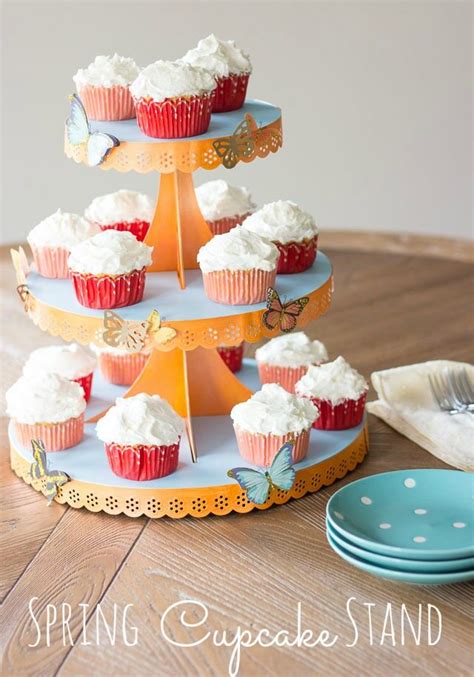 DIY Spring Cupcake Stand - Design Improvised