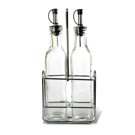 Piece Glass Oil Vinegar Cruet Set