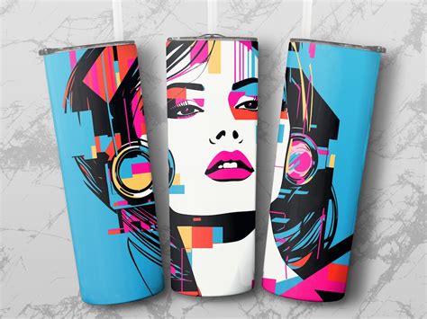 60's Pop Art Portrait, Andy Warhol 20 Oz Tumbler Sublimation Design ...