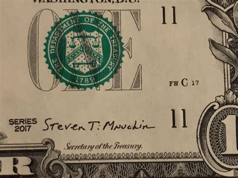 The Way Steven Mnuchins Signature Looks On Us Dollars R