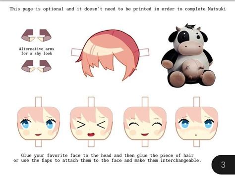 ddlc sayori pt  imprimibles kawaii fotos de juguetes papel en
