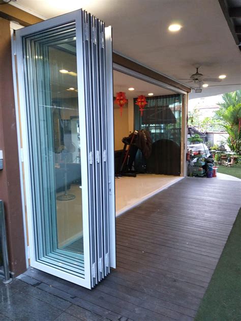 glass aluminum bifold doors singapore  huat