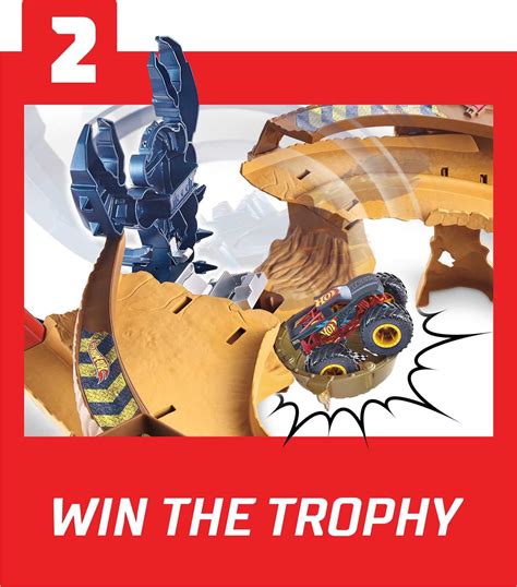 Buy Hot Wheels Monster Trucks Scorpion Raceway Boosted Playset With Toy Truck Toy Car