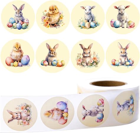 Amazon Adurself Pcs Easter Round Stickers Designs Retro