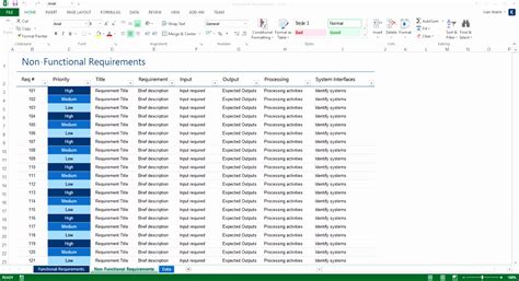 10 software Requirements Template Excel - Excel Templates