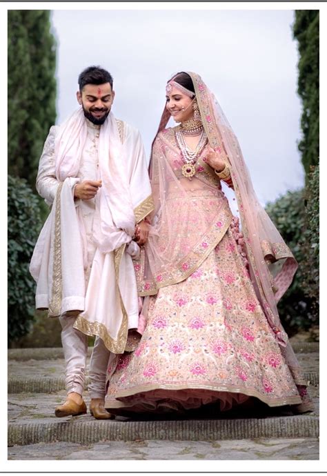 Anushka Sharma Looked Royal in Pink Floral Lehenga By Sabyasachi – Lady ...