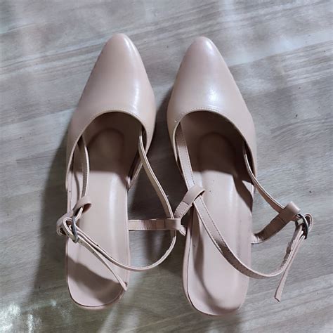 Shopee Nude Block Heels Women S Fashion Footwear Heels On Carousell