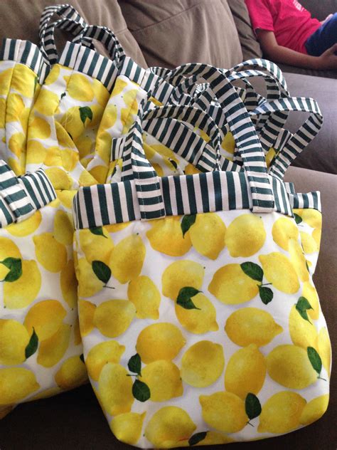Beautiful handmade LEMON care bags donated by ANN!!! LOVE THEM!!