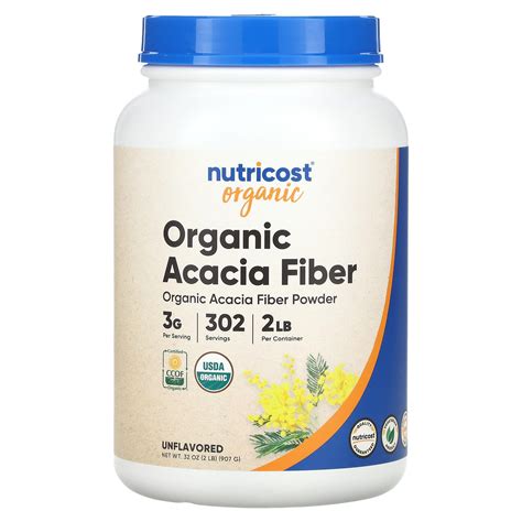 Nutricost Organic Acacia Fiber Powder Unflavored Oz G